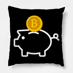 Bitcoin piggy bank Pillow