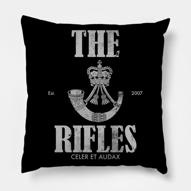 The Rifles (distressed) Pillow by TCP