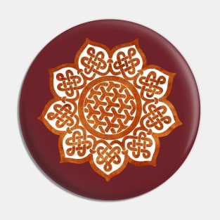 Earthy Celtic Mandala Pin