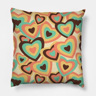 Retro Hearts Pillow