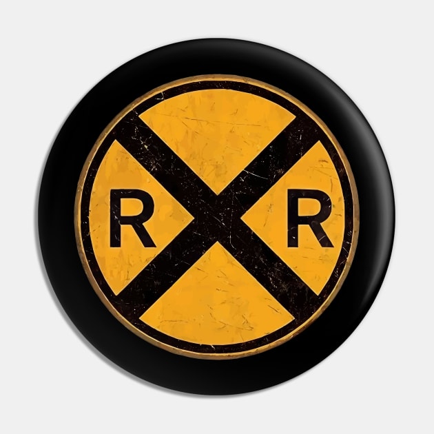 Railroad Xing Sign Pin by Lamink