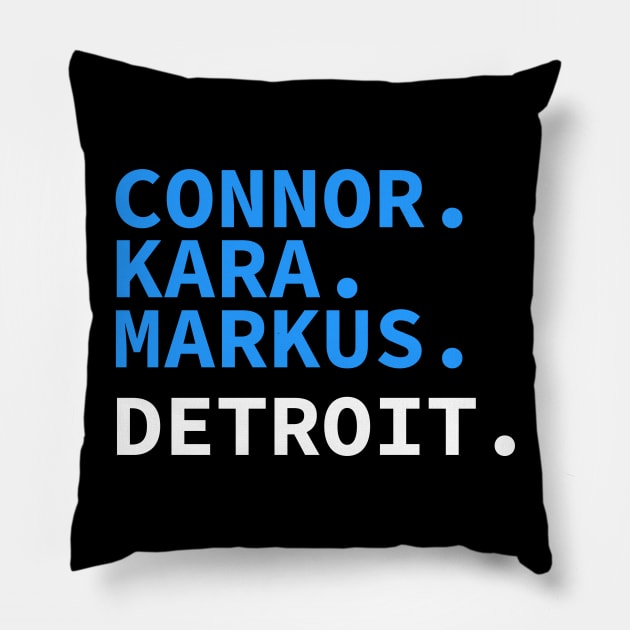 Detroit Game Pillow by Blue Afro