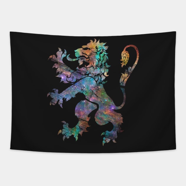 Cosmic Lion Rampant Tapestry by GAz