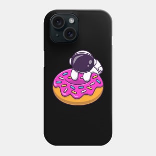 Cute Astronaut With Doughnut Cartoon Phone Case