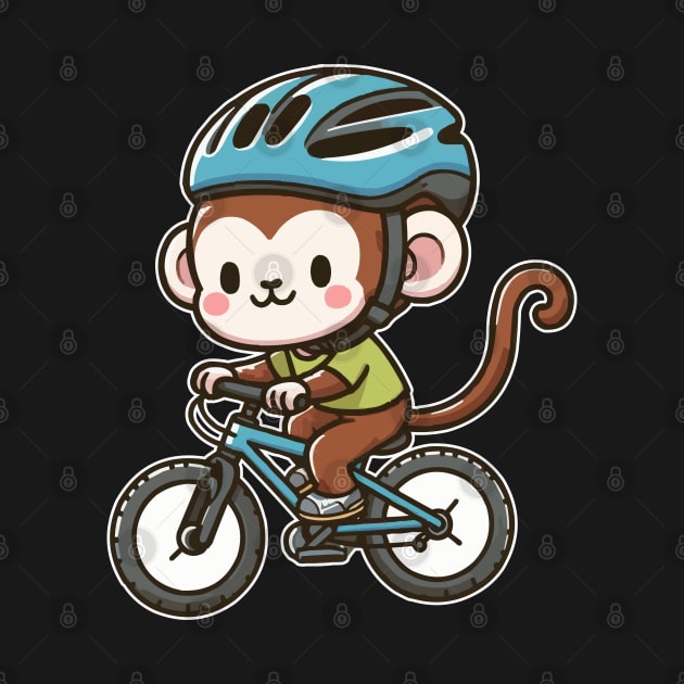 Cute monkey Biking by fikriamrullah