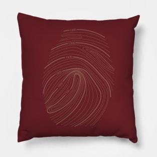 Topographic Fingerprint Pillow