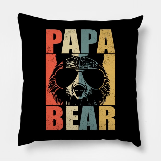 Papa Bear Vintage Pillow by dashawncannonuzf