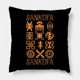 African Sankofa Adinkra Symbols. Ghana | Black Pride | Black History Pillow