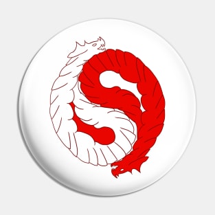 Yin-Yang Dragons Pin