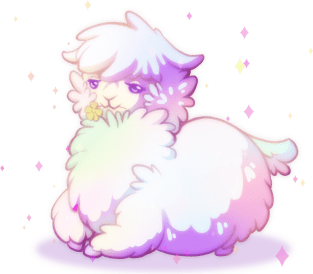 Lovely, fluffy, pastel alpaca Magnet