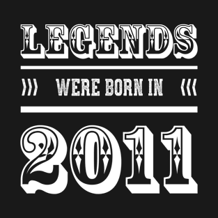 Legends born 2011 Shirt 8th Birthday Kids 8 Years old Boy T-Shirt