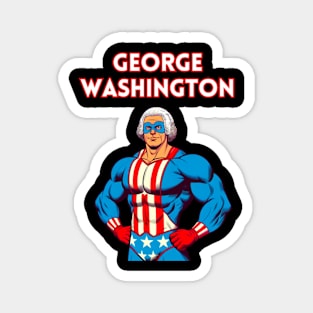 Founding Bro: George Washington 80s Wrestler Magnet