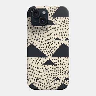 Monochrome Triangle- Dots Pattern Phone Case