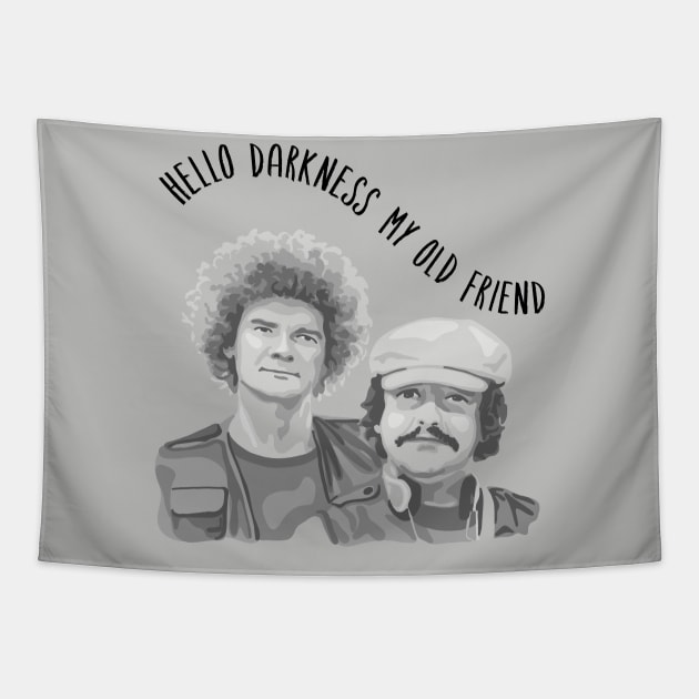 Nemesis Detectorists - Hello Darkness My Old Friend Tapestry by Slightly Unhinged