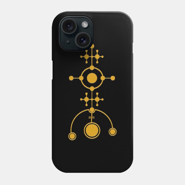 Crop Circle 5 In Gold Phone Case by Whites Designs