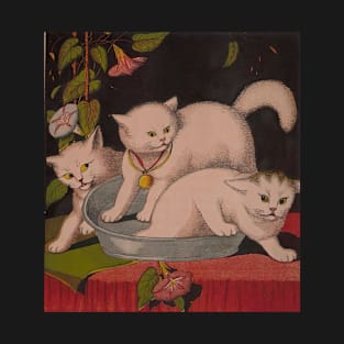 Tit, Tiny, and Tittens; the three white kittens T-Shirt