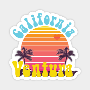 Ventura California Retro Design Magnet