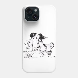 Love is in the Wind - Romance on a park bench Phone Case