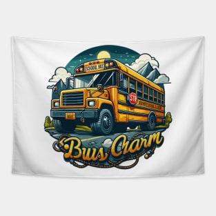 School Bus Charm Tapestry