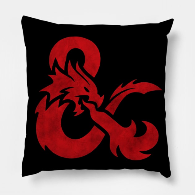 D&D - Distressed Pillow by DistractedGeek