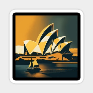 Stylised Sydney Opera House Magnet