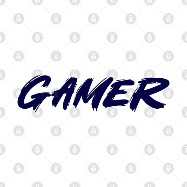 Gamer Navy Blue by GreenGuyTeesStore