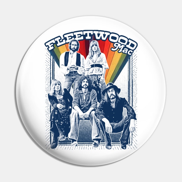 Fleetwood Mac Retro Aesthetic Design Pin by DankFutura