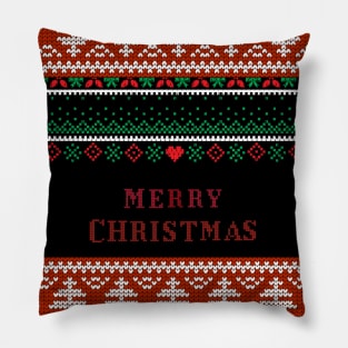 Merry christmas- Ugly christmas sweater Design Pillow