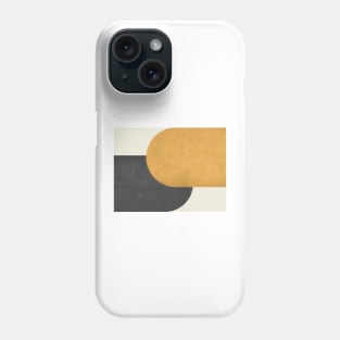 Half Circle Colorblock - Gold Black Phone Case