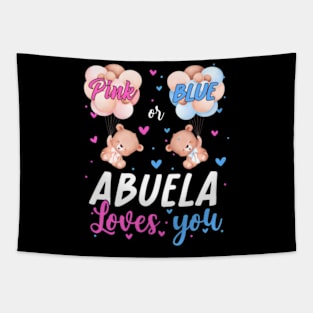 Baby Bears k Or Blue Abuela Loves You Gender Reveal Tapestry