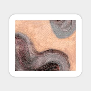 Abstract Oil Painting Purple Taupe Ochre 1c20 Magnet