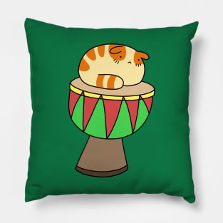 Djembe Tabby Cat Pillow