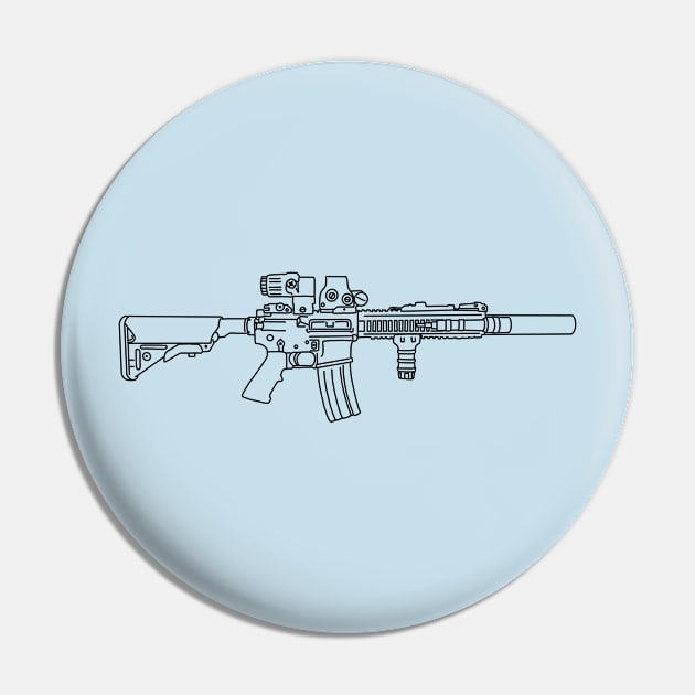 Rifle Pin by 752 Designs