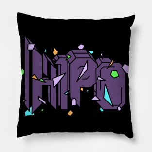 H1P0 new logo confetti design Pillow
