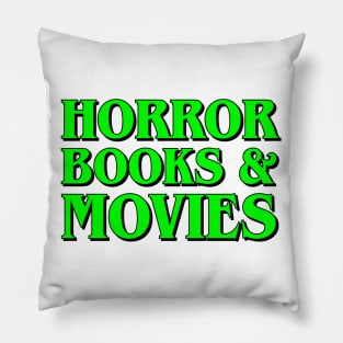 Horror Books & Movies (Slime Green) Pillow