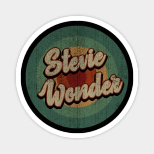 Circle Retro Vintage Stevie Wonder Magnet