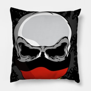 German Bandana Skull Pillow