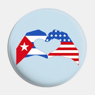 We Heart Cuba & USA Patriot Flag Series Pin