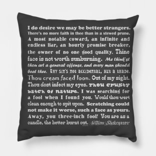 Insults From Shakespeare Pillow