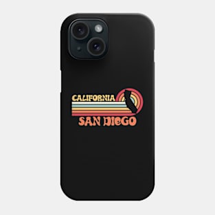 San Diego Shirt California Sunset 70s 80s Tshirt Surfer Summer Sun Gift Idea Tourist Tee Phone Case