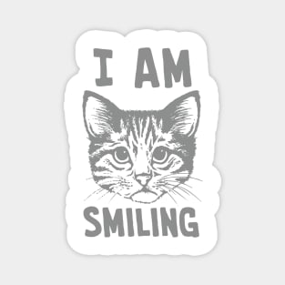 I Am Smiling Gray Magnet