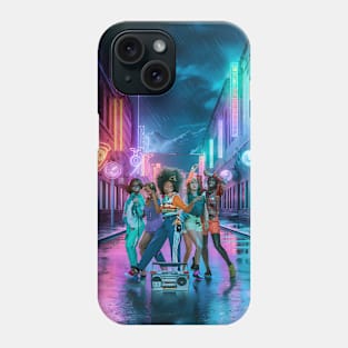 80s teens dancing on the street Phone Case