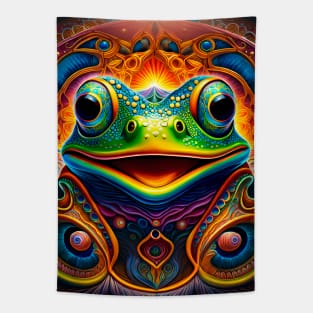 Froggy Animal Spirit (32) - Trippy Psychedelic Frog Tapestry