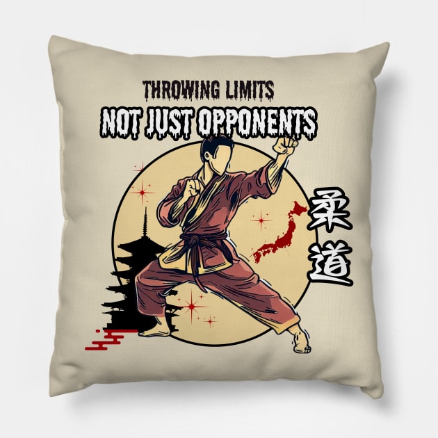 Throwing limits Pillow by Japanese Fever