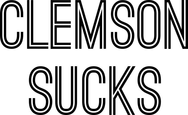 Clemson Sucks (Black Text) Kids T-Shirt by caknuck