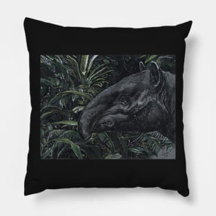 Malayan tapir art Pillow