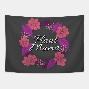 Plant Mama - Pink & Purple Plant Wreath Tapestry