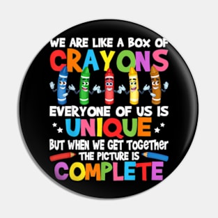 Teacher We Are Like A Box Of Crayons Pin