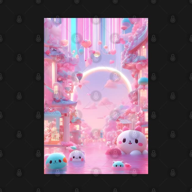 Pink Kawaii aesthetic art by Spaceboyishere