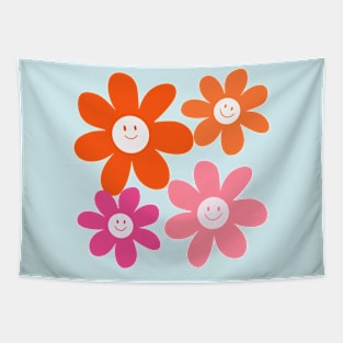 Cute Girly Happy Flowers Tapestry